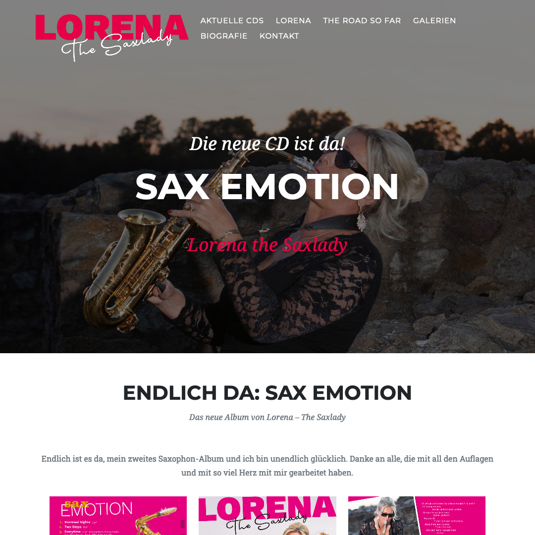 Homepage für Lorena